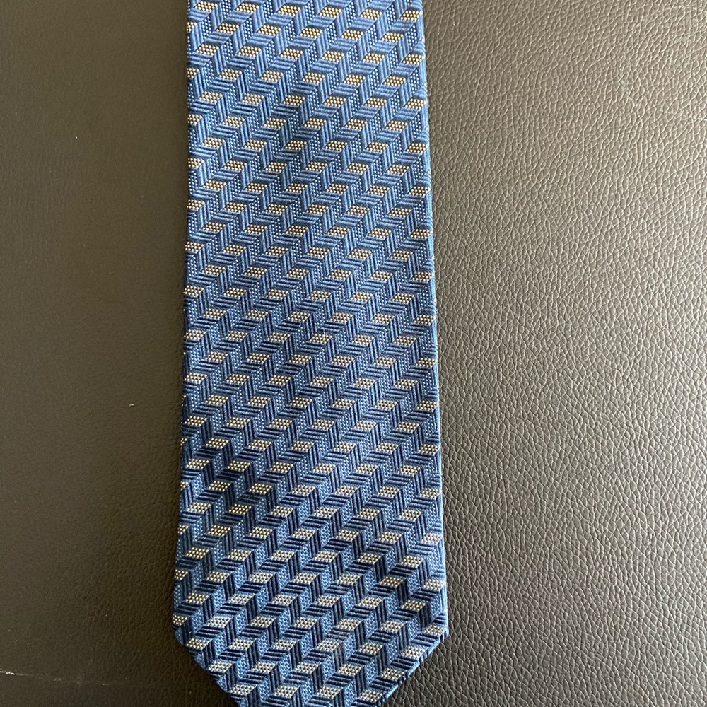 Charvet blue silk tie